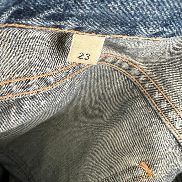 Citizens of Humanity COH Cora Cropped Distressed Raw Edge Hem Relaxed Jeans 23 - Picture 7 of 10